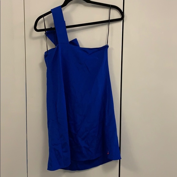 Royal Blue JayGodfrey one shoulder dress - Picture 3 of 5